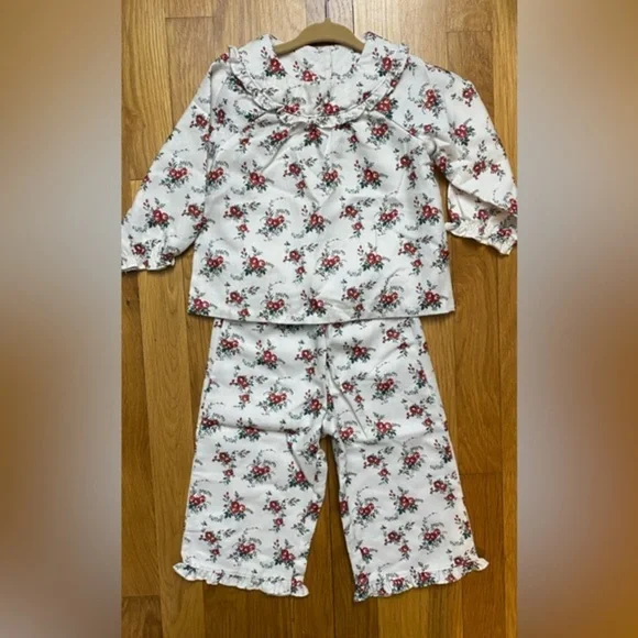 Janie and Jack Floral Pajama Set 12-18M