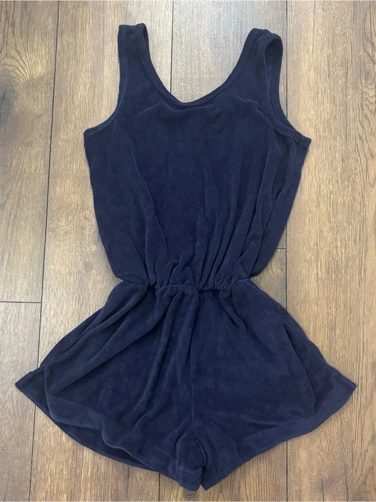 Gap Navy Terry Cloth Shorts Romper, Girls Size XXL