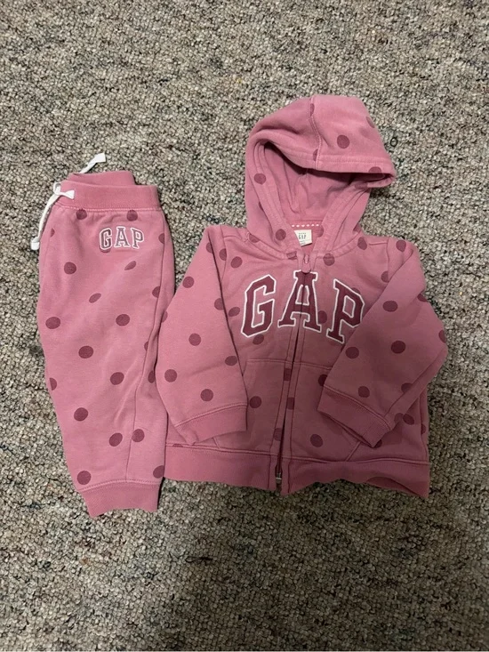 GAP Baby Pink Hooded Zip Sweatshirt