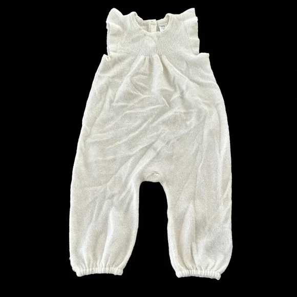 Baby Gap Sz‎ 6-12 months Cream Flutter Sweater One Piece Minimalist Contemporary