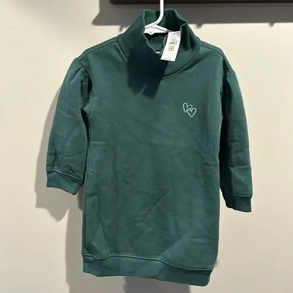 babyGAP 3T Green Mockneck Sweatshirt‎ Dress