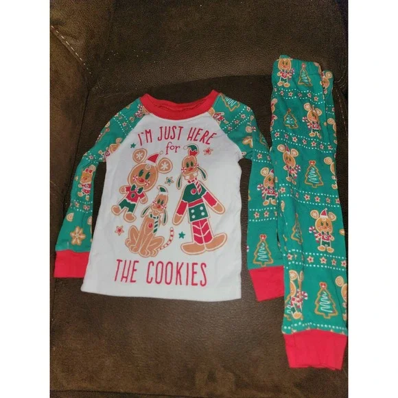Disney I'm just here for the cookies Mickey goofy holiday Christmas size 2t‎