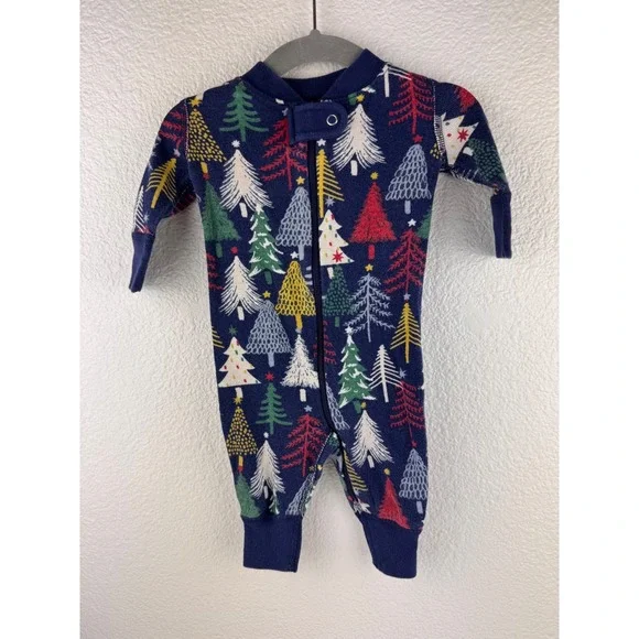 Hanna Andersson Baby‎ Organic Cotton Pajama Sleepsuit Christmas 0-3 Months
