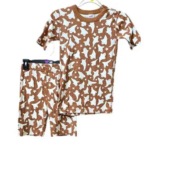Hanna Andersson Ghost Pajama Set Size 14-16 Shorts Tee Sleepwear