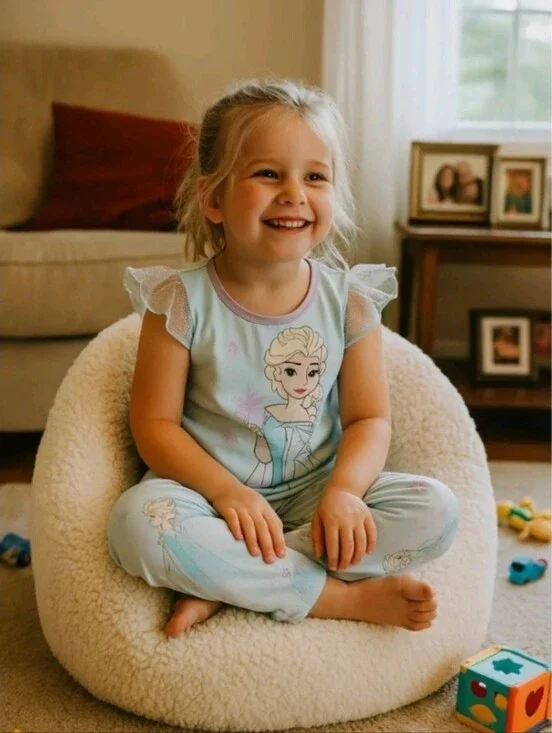 Disney Frozen Elsa Girls 2-Piece Pajama Set Top, Pants Sleepwear 2T Exc Cond