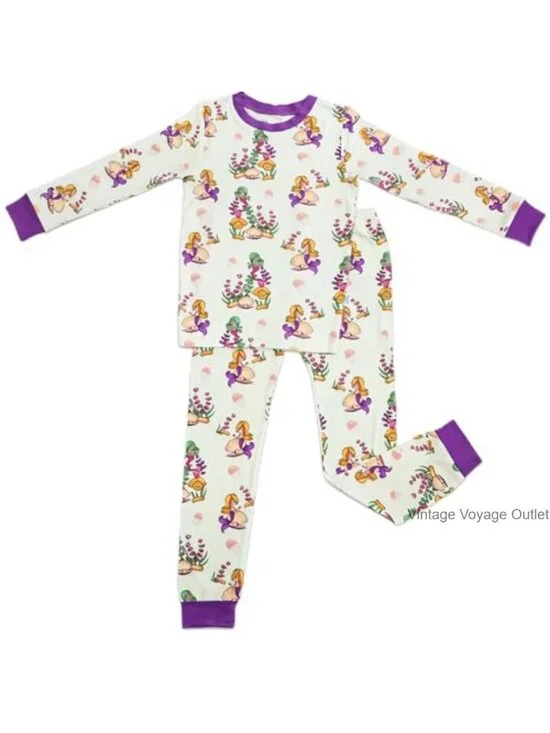 Bamboo Pajama Set for Kids - Soft Viscose Long Sleeve Pajamas