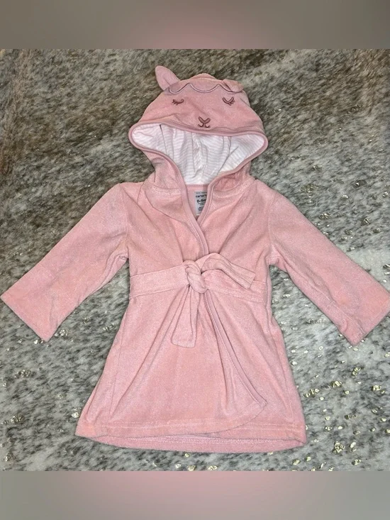 5‎ for $25🔥Carter's Pink Robe Baby Girl 0-9 Months