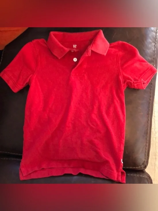 KIDS GAP KIDS Red Short Sleeve Cotton Polo t-shirt - S