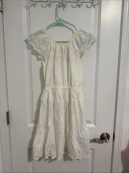 GAP White Eyelet Cotton Dress for Girls