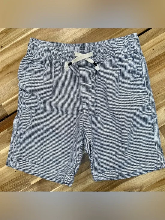 GAP Kids Drawstring Blue and White Striped Shorts Boys 10