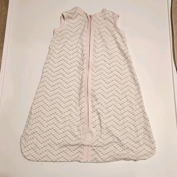 Burts Bees Baby Sleep Sack Beekeeper Pink Gray Wearable Blanket, Size S 0-6 Mos