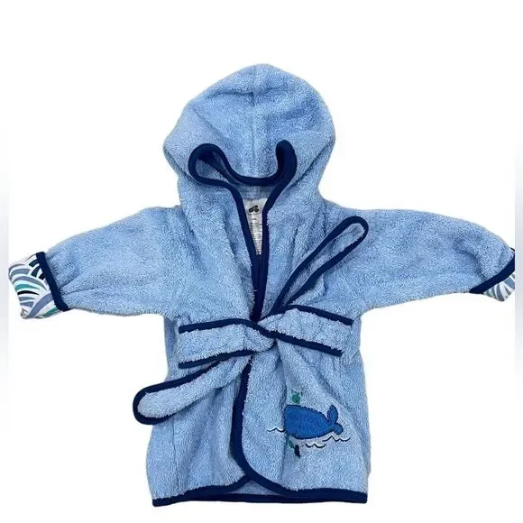 Baby Boy Just Born® Robe & Booties Set by Just Born, Excellent, 6 months