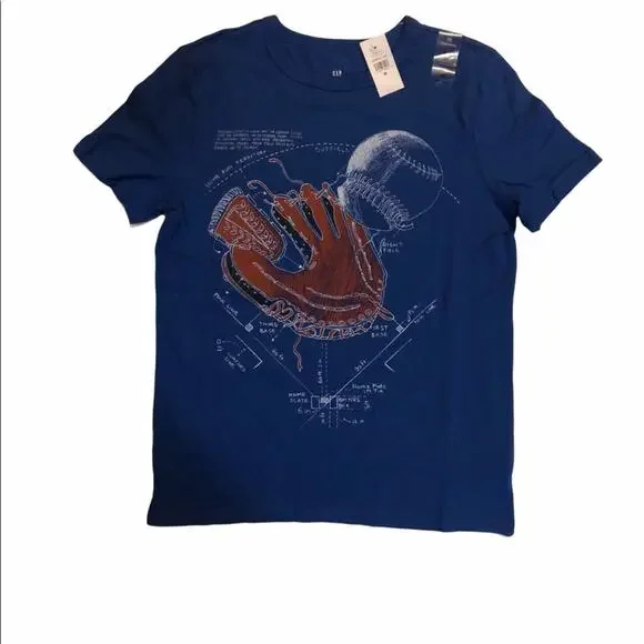 Gap Kids Boy's Blue Graphic Tee Size M