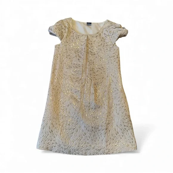 GAP Kids Cream and Gold Lace Dress