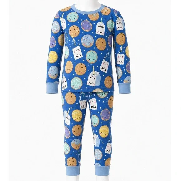 Little Sleepies Cookies And Milk 4T Toddler Bamboo Pajama Set Unisex