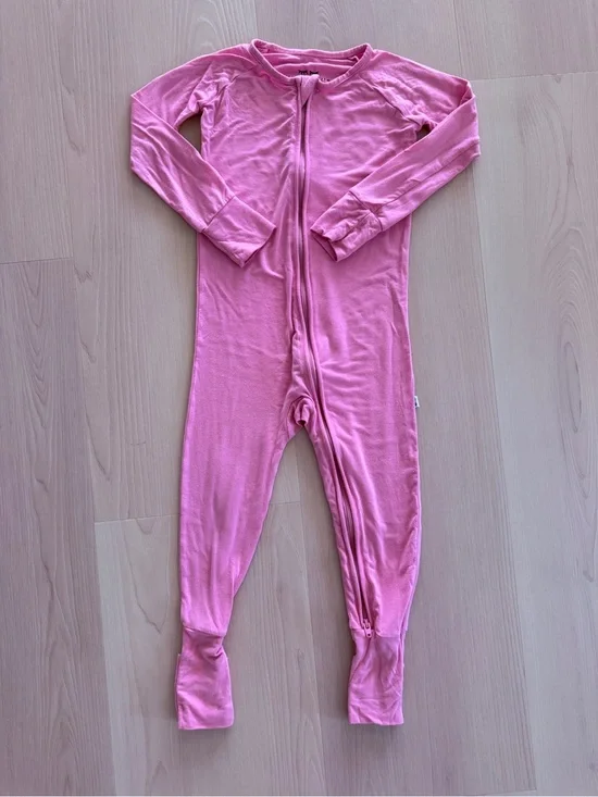 Little Sleepies Bamboo Pink Zippered Footie One-Piece