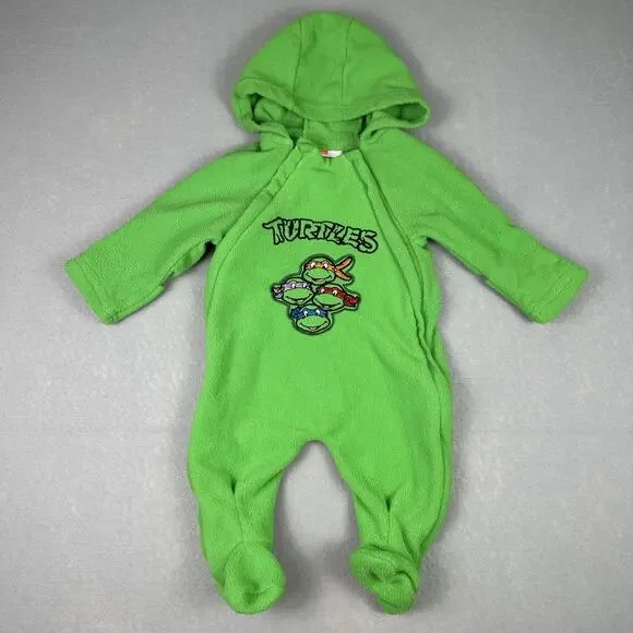 Nickelodeon Teenage Mutant Ninja Turtle Fleece Sleeper 3-6 Months Viacom 2015