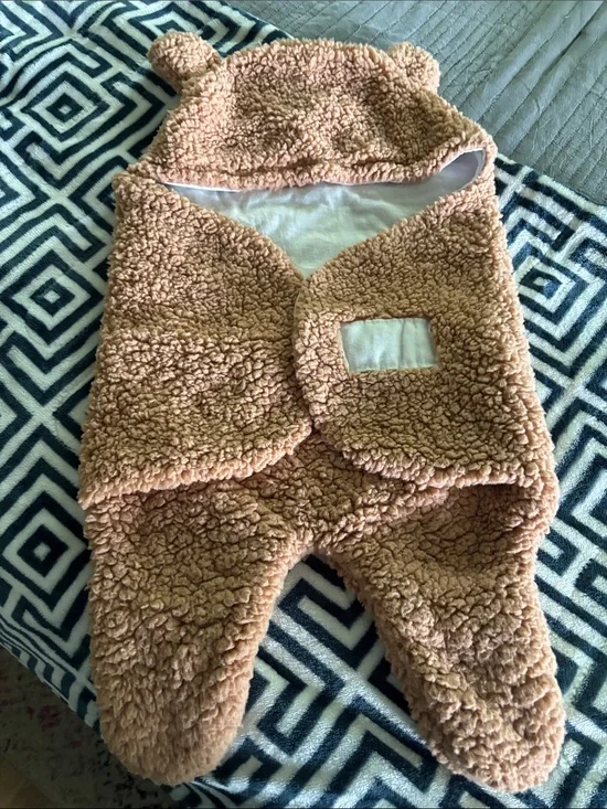 Plush Bear Hooded Infant Sleep Sack