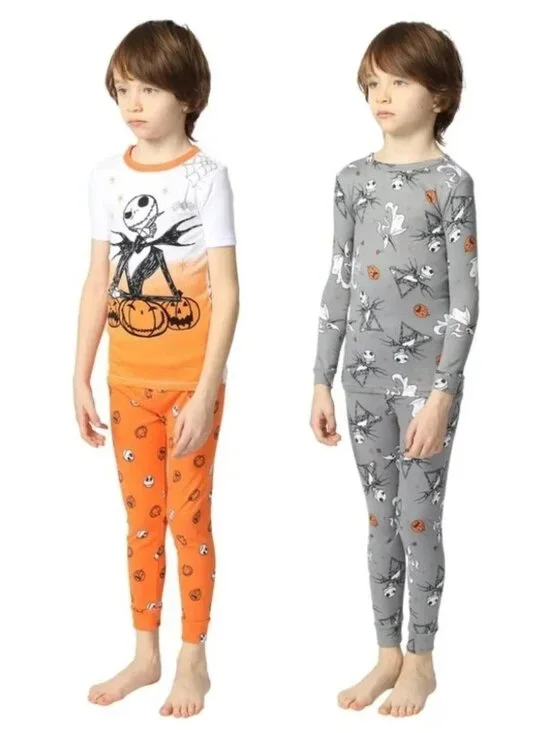 Disney Boys Size 4T Nightmare Before Christmas 4 Piece Halloween PJ Set NWT
