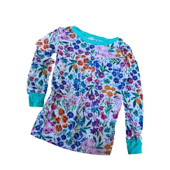 Little‎ Sleepies floral print long sleeve bamboo sleep top toddler