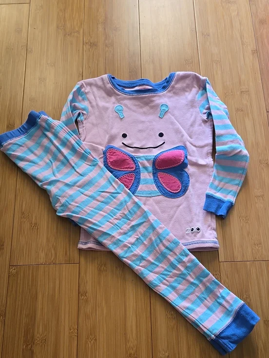 Skip Hop Butterfly Stripe Pajama Set - 6