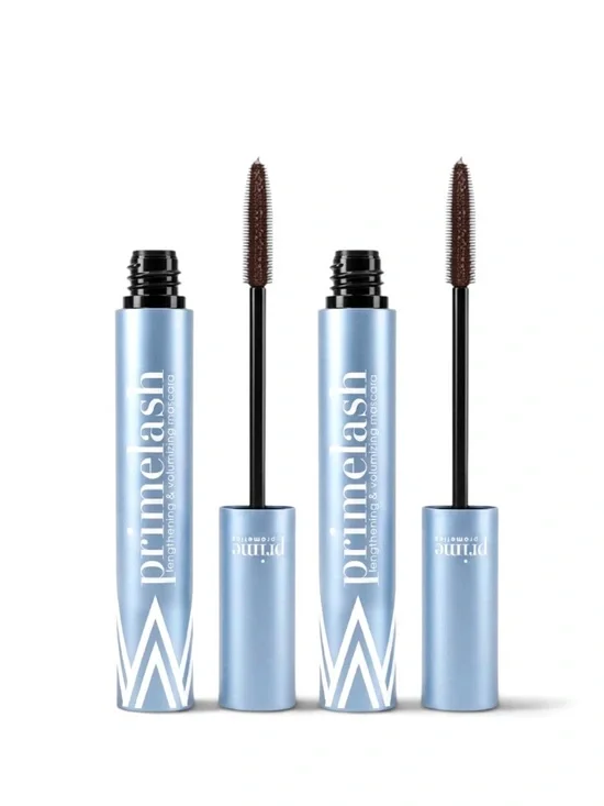 (2) Prime Prometics Lash Lengthening & Volumizing Mascara — Brown