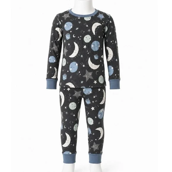 Little Sleepies To The Moon And Back 4T Toddler Bamboo Pajama Set Unisex