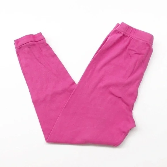 Solid pink girls pajama bottoms