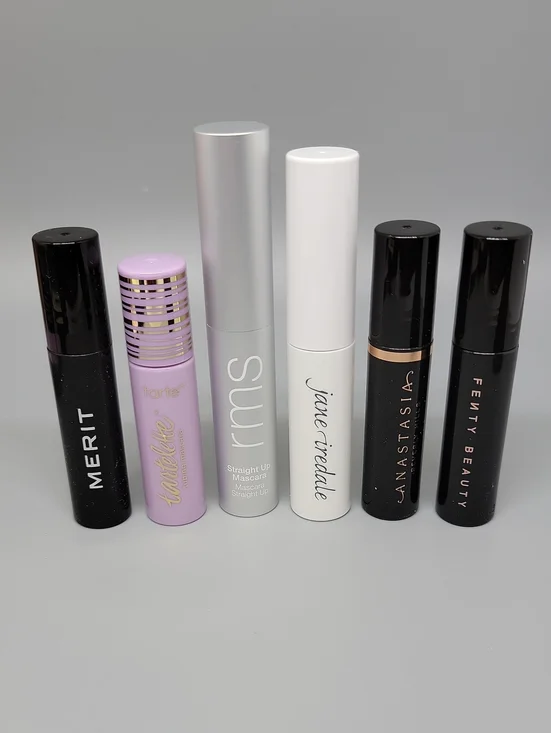 Six (6) Mini Mascaras ‐- Merit Tarte RMS Anastasia Fenty Jane Iredale