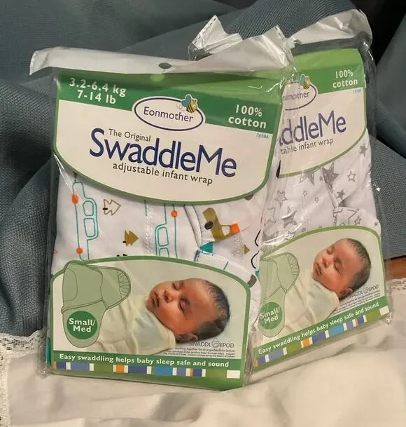 Eonmother Swaddle Me Adjustable Infant Wrap 7-14 lb Small/Medium 2 Pack Lot Of 2