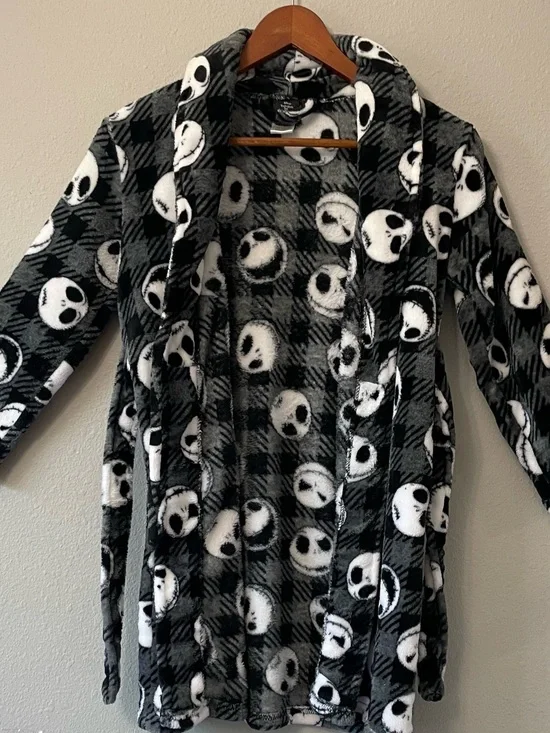 Disney Nightmare Before Christmas Jack Skellington Plush Bathrobe Kid SZ S (6/7)