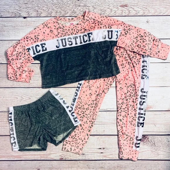 📌🆕 Justice • Fleece • Shorts & Pants Pajama Set