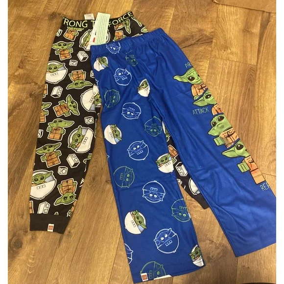 LEGO Disney‎ Star Wars Baby Yoda Boys PJ Pants Size 8 2 Pack Of Pants