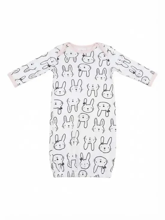 Nwot Baby Girl Clothes Gerber Preemie Bunny Rabbit Sleep Gown