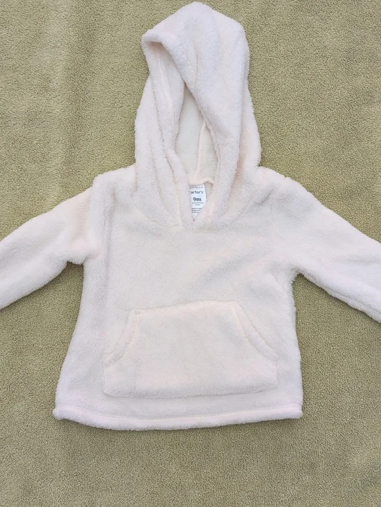 Carter's Plush Hooded Pullover- White