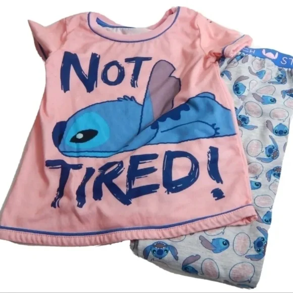 Disney Store Lilo and Stitch Not Tired Pajamas