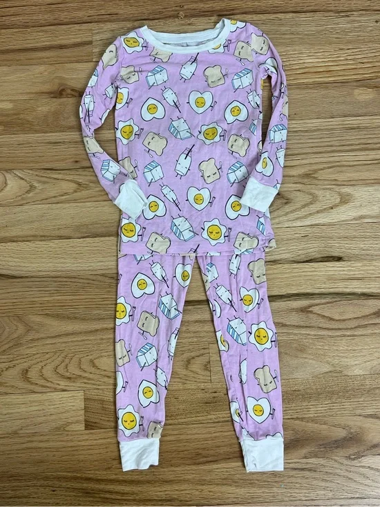 Little Sleepies Lavender Egg Face Pajama Set size 2T