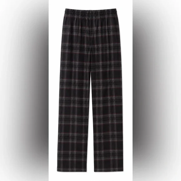 Harry Potter Black Plaid Pajama Pants with Gray and Burgundy Lines