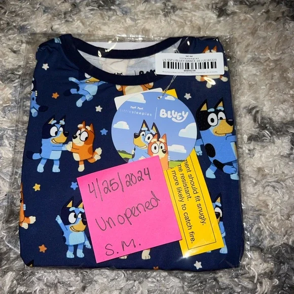 Little Sleepies Bluey Pajamas, 18-24 Months, Gently Used Condition.