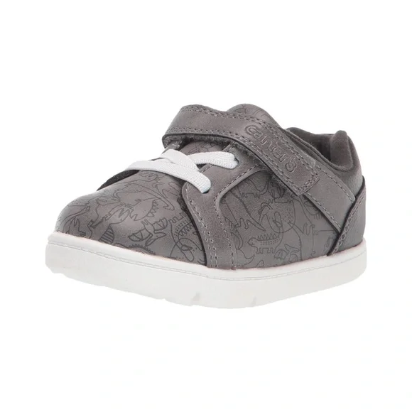 Carter's Gray Dinosaur Print Asher Sneaker Toddler Boys Size 4