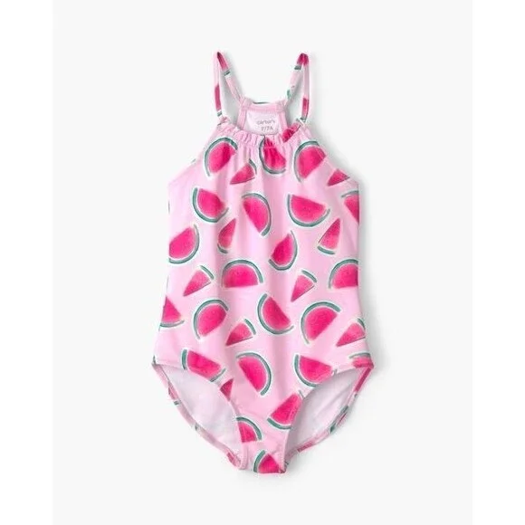 NWT carter's Girl's Cute Pink Watermelon One Piece Swimsuit UPF 50+ US Size 10