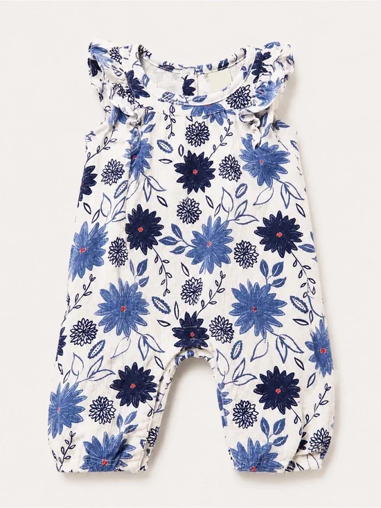 Carter’s - Floral Romper (Cotton & Poly) - NB