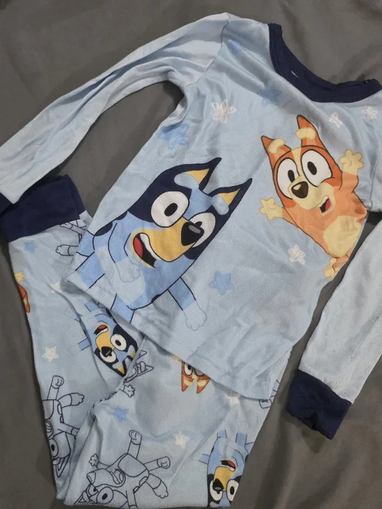 Blue Kids Pajama Set with Bluey Characters
