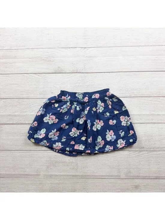 Carter's Girls Floral Print Skirt Navy Comfortable Lightweight Design 6