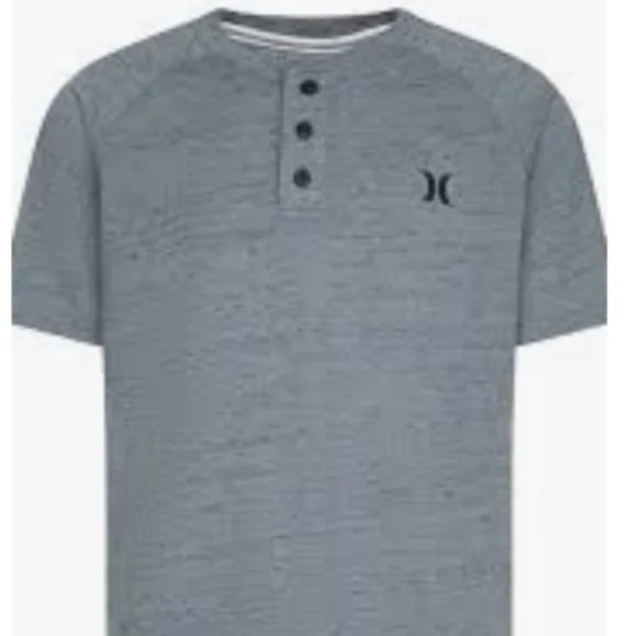NWT Hurley Short Sleeve Henley Tee