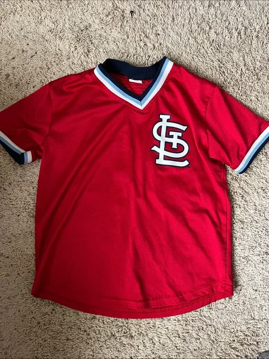 Youth St. Louis Cardinals Red V-Neck Jersey Top
