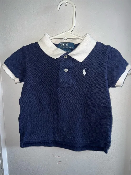 Polo by Ralph Lauren Navy & White Short Sleeve Polo Shirt