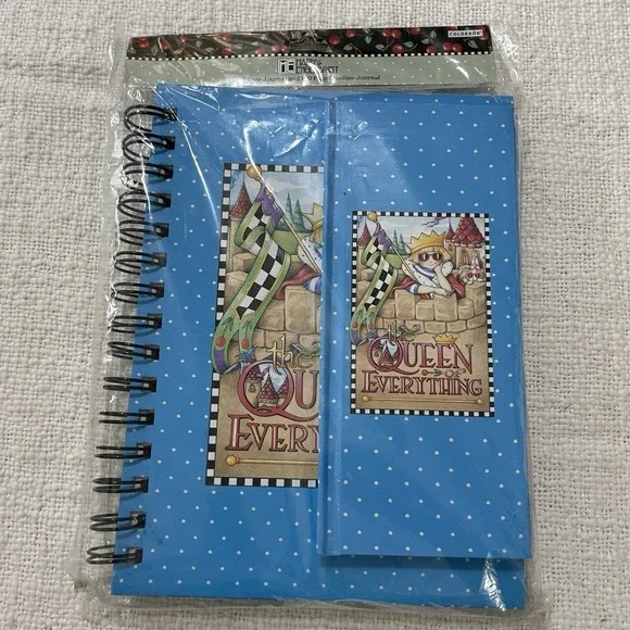 Mary Engelbreit Journal Set Of 2 Queen Of Everything‎ Gift Christmas Folk NEW