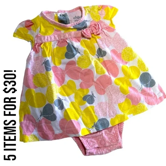 5/$30 Carter’s 3-6 Months Dress Romper Baby Girl​