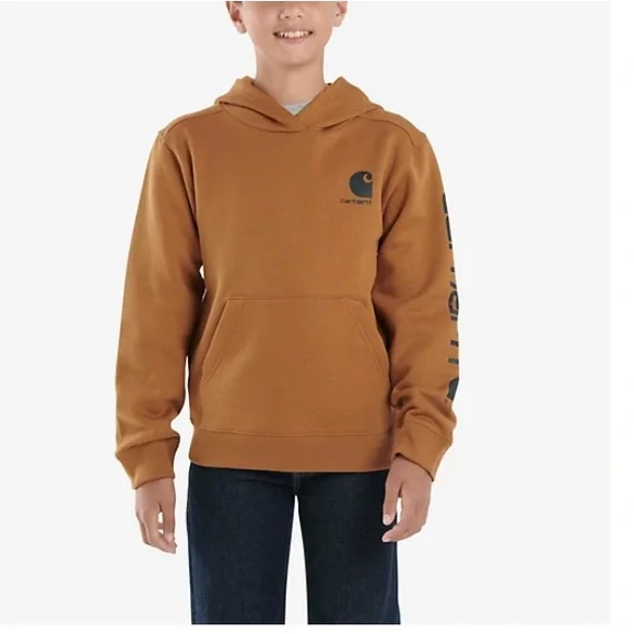 Carhartt Kids'‎ Tan Hoodie with Logo